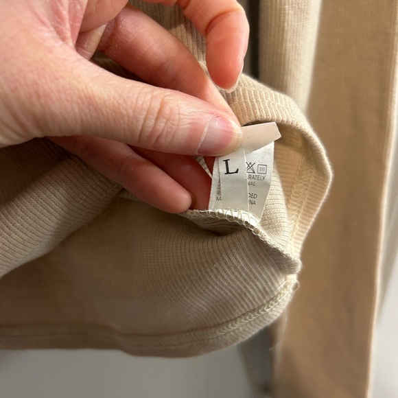 Boheme Taupe Long Sleeve Cutout Top - Picture 4 of 4